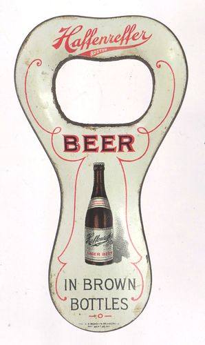 1910 Haffenreffer Beer Lithographed Tin Opener M-1 Boston Massachusetts