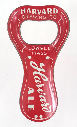 1910 Harvard Ale/Beer Lithographed Tin Opener M-1 Lowell Massachusetts