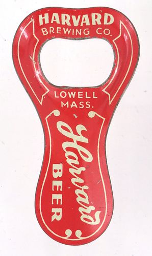 1910 Harvard Beer/Ale Lithographed Tin Opener M-1 Lowell Massachusetts