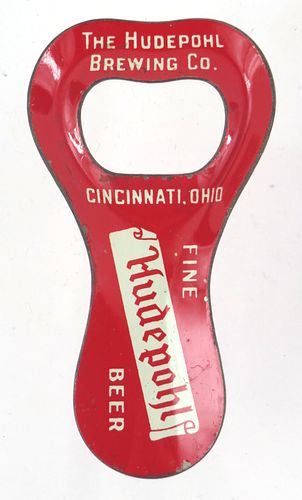 1910 Hudepohl Beer Lithographed Tin Opener M-1 Cincinnati Ohio