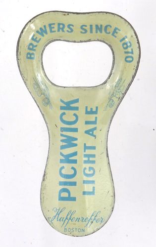 1910 Pickwick Light Ale Lithographed Tin Opener M-1 Boston Massachusetts