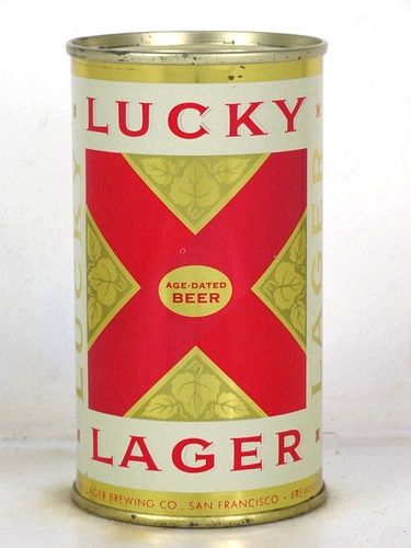 1958 Lucky Lager Beer 12oz 93-19.3 Flat Top Can San Francisco California