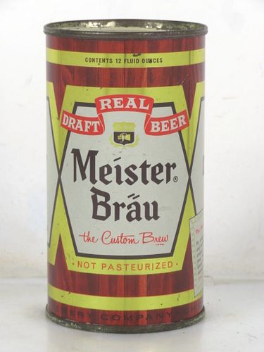 1960 Meister Bräu Draft Beer 12oz 99-05.1 Flat Top Can Chicago Illinois