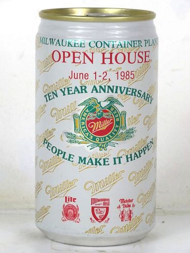 1985 Miller Container Plant Open House 12oz Undocumented Ring Top Can Milwaukee Wisconsin