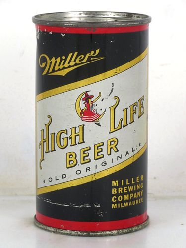 1953 Miller High Life Beer 12oz 99-36.1d Flat Top Can Milwaukee Wisconsin