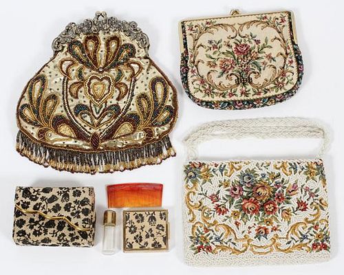 VINTAGE BEADED AND EMBROIDERED HANDBAGS