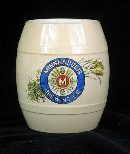1899 Minneapolis Brewing Co. 4½ Inch Tall Mettlach Beer Stein Minneapolis Minnesota