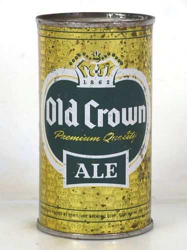 1955 Old Crown Beer 12oz 105-08 Flat Top Can Fort Wayne Indiana