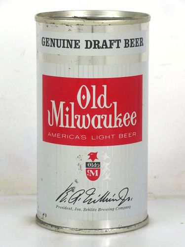 1966 Old Milwaukee Draft Beer "Super Softop" 12oz 107-34 Flat Top Can Milwaukee Wisconsin