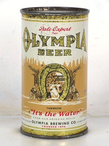 1953 Olympia Beer 12oz 109-07 Flat Top Can Tumwater Washington