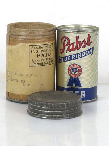 1955 Pabst "Over 100 Million Barrels" Mini Can With Mailer Milwaukee Wisconsin