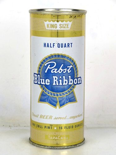 1954 Pabst Blue Ribbon 16oz One Pint 233-24 Flat Top Can Milwaukee Wisconsin