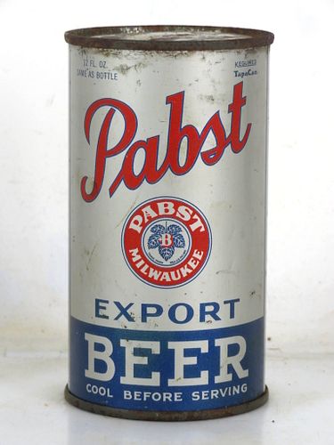 1936 Pabst Export Beer 12oz OI-642 Opening Instruction Can Milwaukee Wisconsin