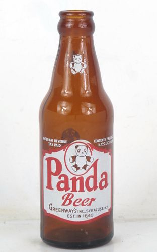 1947 Panda Beer 7oz ACL Bottle Syracuse New York