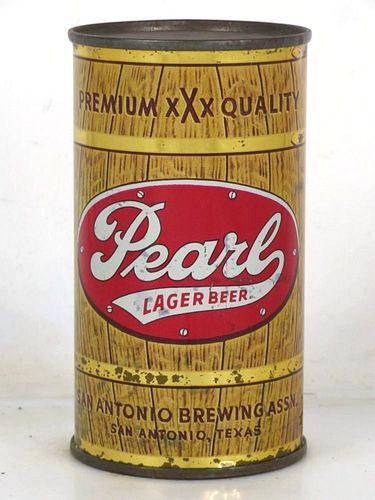 1953 Pearl Lager Beer 12oz 112-37 Flat Top Can San Antonio Texas