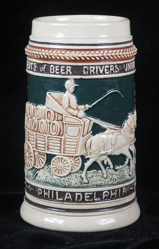 1913 Philadelphia Beer Driver's Union No. 132 Beer Stein