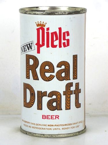 1964 Piel's Real Draft Beer 12oz 115-12 Flat Top Can Willimansett Massachusetts