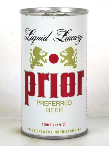 1969 Prior Preferred Beer 12oz T111-08.3 Ring Top Can Philadelphia Pennsylvania