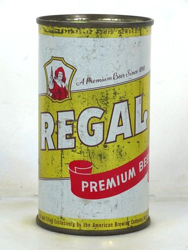 1954 Regal Premium Beer 12oz 121-25 Flat Top Can Miami Florida