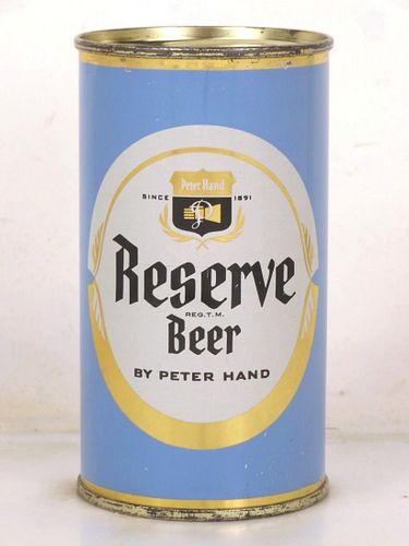 1957 Reserve Beer 12oz 113-34 Flat Top Can Chicago Illinois