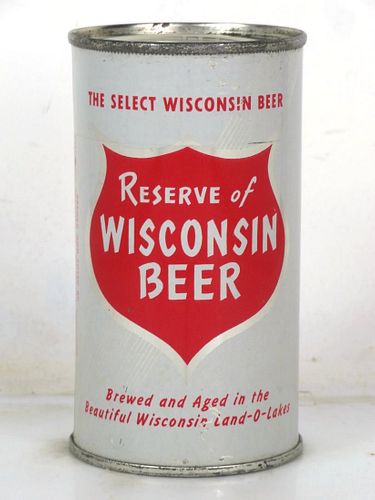 1958 Reserve of Wisconsin Beer 12oz 122-27v Flat Top Can Waukesha Wisconsin