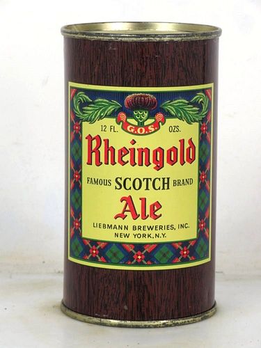 1950 Rheingold Scotch Ale 12oz 123-26 Flat Top Can New York (Brooklyn) New York