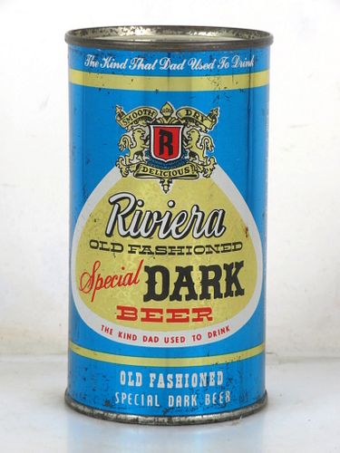 1961 Riviera Special Dark Beer 12oz 125-11 Flat Top Can Chicago Illinois