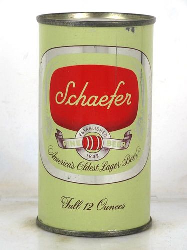 1955 Schaefer Fine Beer 12oz 127-33 Flat Top Can Albany New York