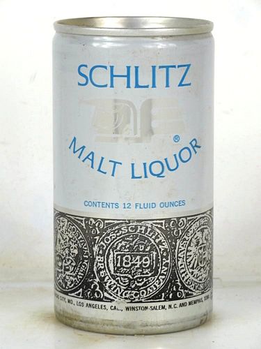 1970 Schlitz Malt Liquor 12oz T121-22V Unpictured. Ring Top Can Milwaukee Wisconsin