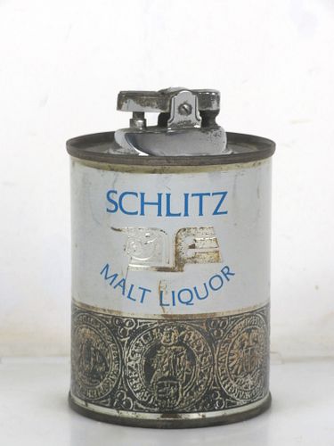 1963 Schlitz Malt Liquor Table Lighter 8oz Can 242-13 Milwaukee Wisconsin