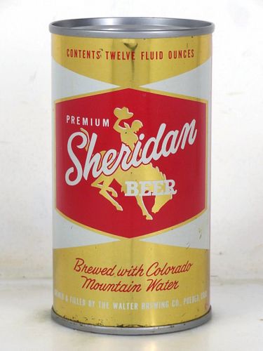 1962 Sheridan Beer 12oz 132-40 Flat Top Can Pueblo Colorado