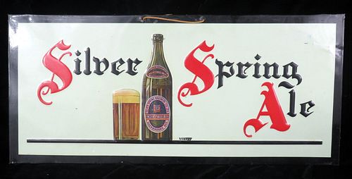 1948 Silver Spring Ale Tin Sign Sherbrooke Quebec