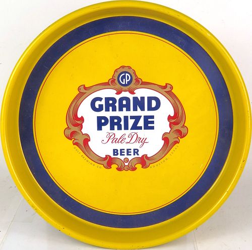 1950 Grand Prize Beer 13 inch tray Houston Texas