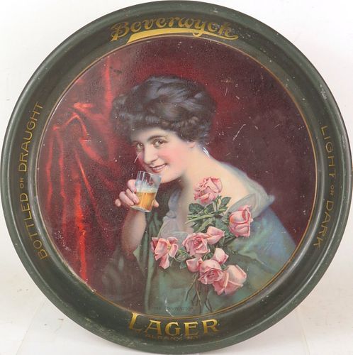 1908 Beverwyck Lager Beer 12 inch tray Albany New York