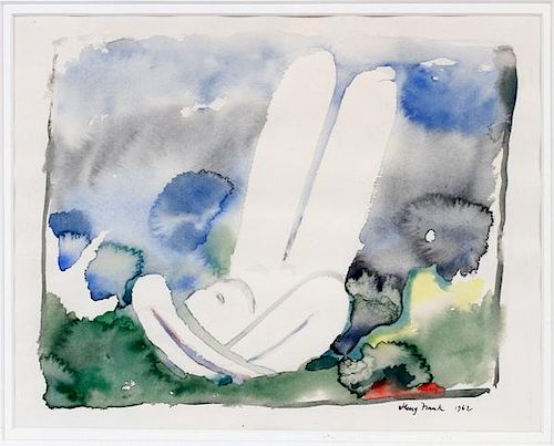MARY FRANK WATERCOLOR ON PAPER 1962