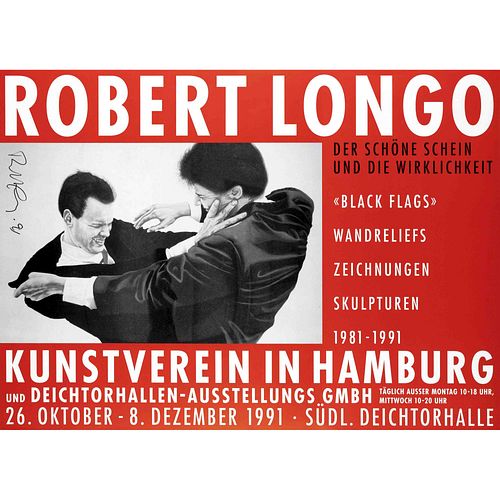 Robert Longo (*1953), signed poster