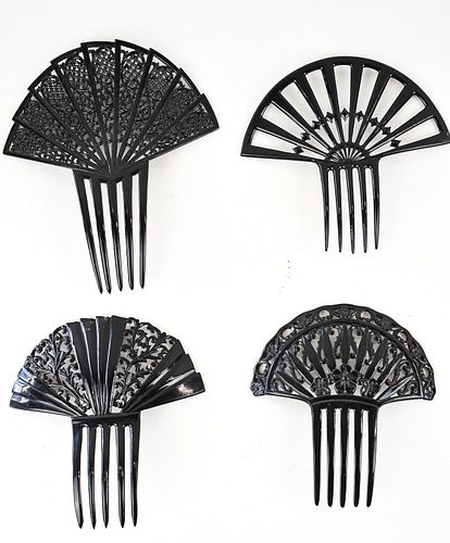 VICTORIAN HAIR COMB COLLECTION (4)