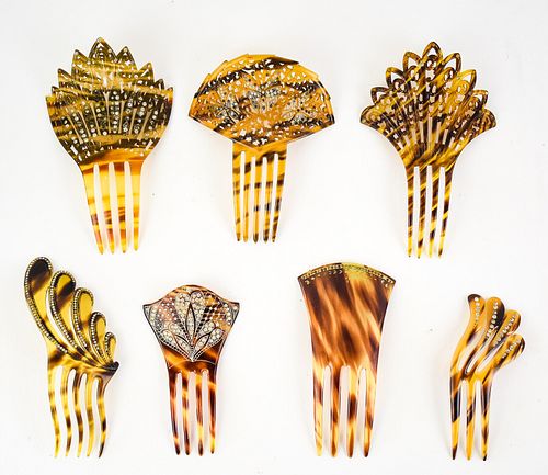 VICTORIAN HAIR COMB COLLECTION (7)
