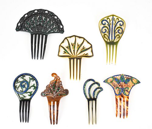 VICTORIAN HAIR COMB COLLECTION (7)