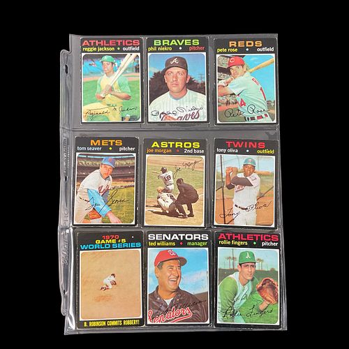Large Group of Baseball Trading Cards Early 1970s