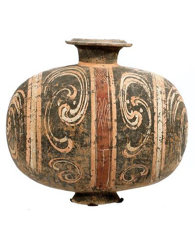 Chinese Cocoon-Shaped Jar, Han Dynasty.