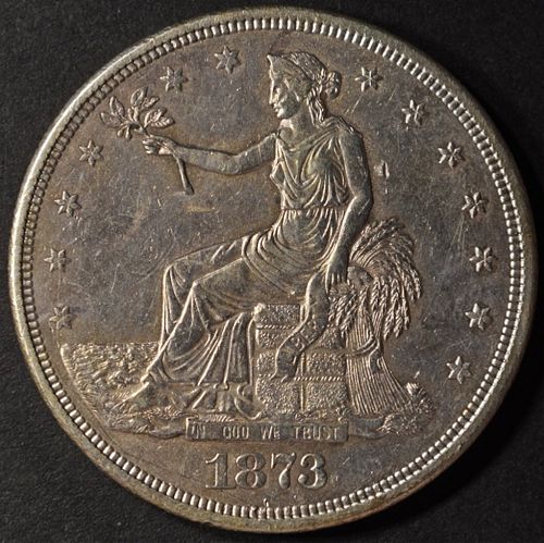 1873-CC TRADE DOLLAR CH AU
