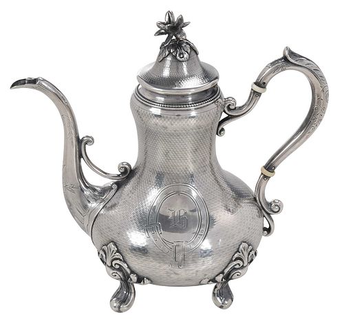 French Silver Coffee Pot  