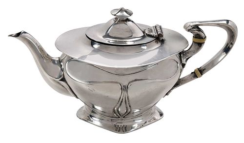 Elkington Art Nouveau English Silver Teapot