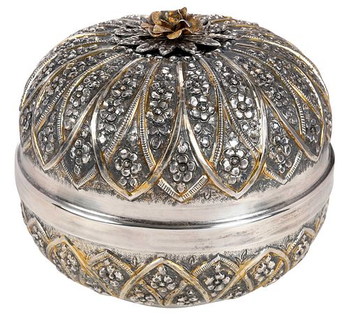 Continental Silver Lidded Bowl