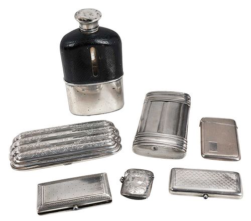 Seven Silver Cases/Flask