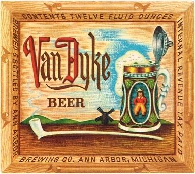 1946 Van Dyke Beer 12oz Label CS36-11 Ann Arbor