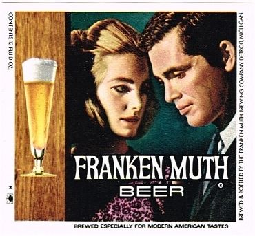 1962 Franken Muth Beer 12oz Label Detroit