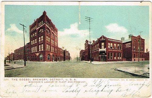 1908 Factory Scene Post Card Detroit