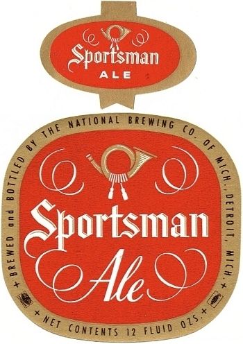 1954 National Sportsman Ale 12oz Label Detroit